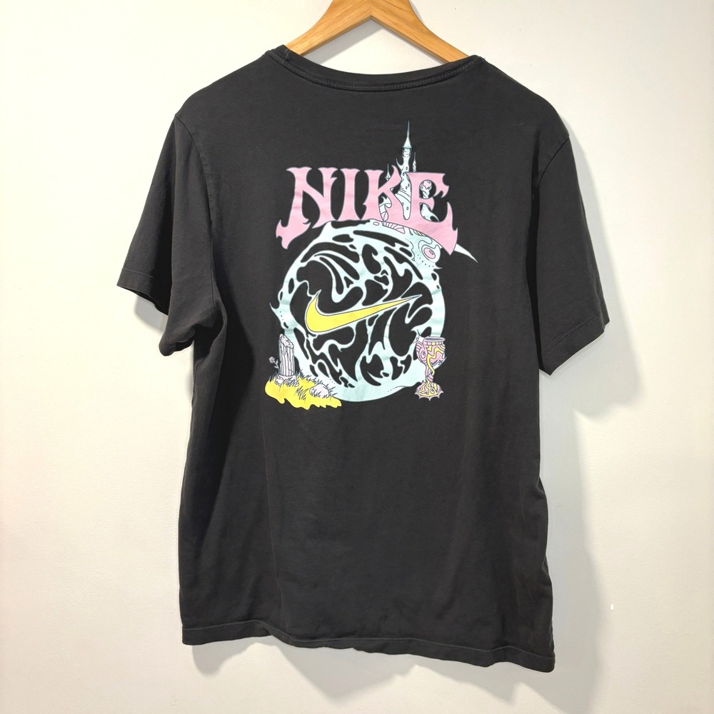 Nike T-Shirt Men's Size L Gray 100% Cotton Streetwear Athletic Casual Tee